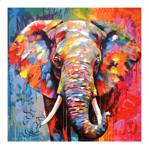 Πίνακας σε καμβά Elephant Inart 80x3x80εκ